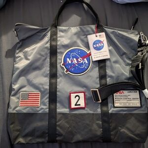 Gray and Black Tote Bag Nasa "Helmet Bag"